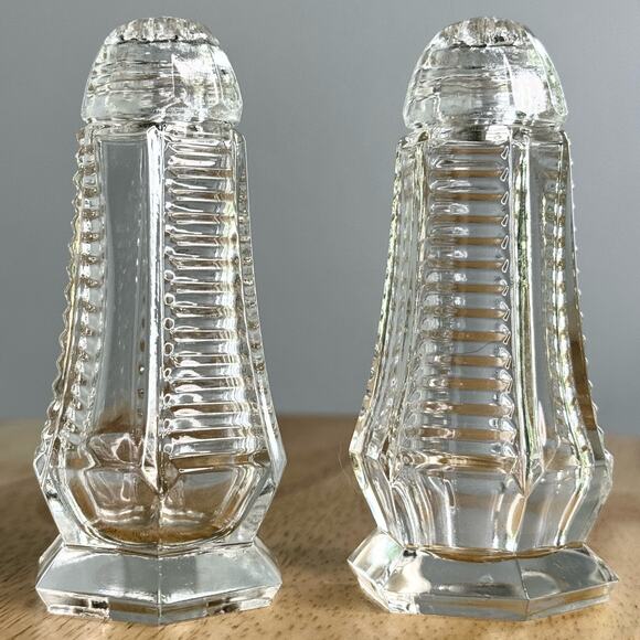 Bohemia Crystal Hexagon Salt & Pepper Shaker Pair Clear - Picture 3 of 6
